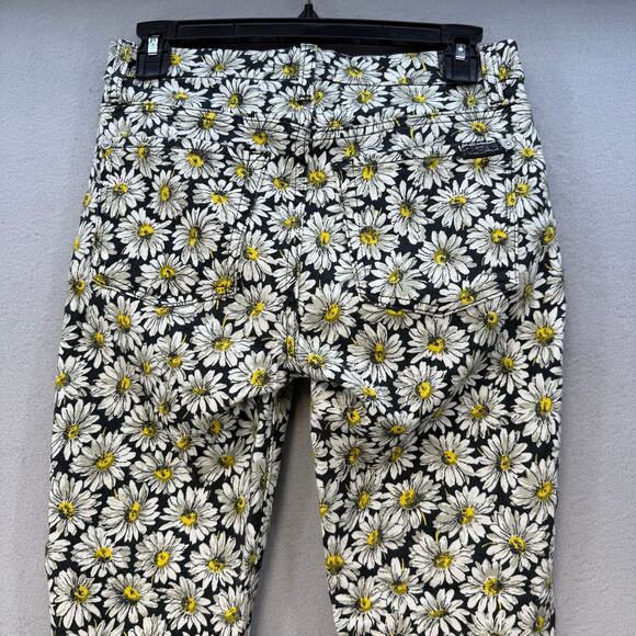 7 For All Mankind Jeans Women's 27 (4) Black White Daisy Skinny Ankle Preppy - Picture 3 of 15